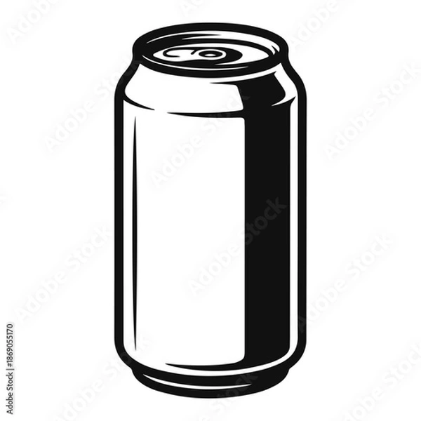 Obraz Beer can silhouette vector design