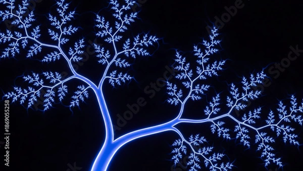Obraz Neuron Branch Blue Glow