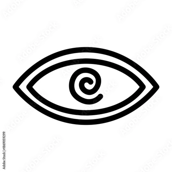 Fototapeta eye line icon