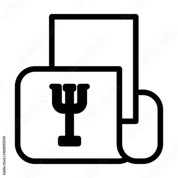 Fototapeta folder line icon