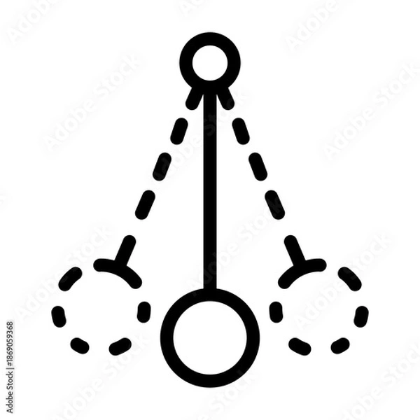 Fototapeta pendulum line icon