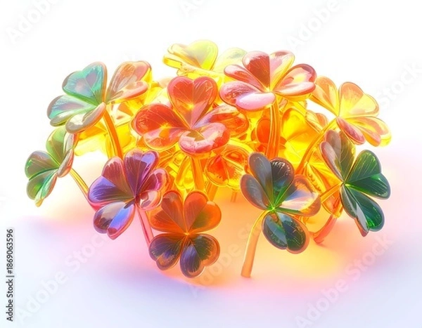 Obraz Iridescent clover bunch glows warmly