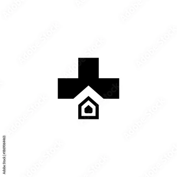 Obraz house icon on white background