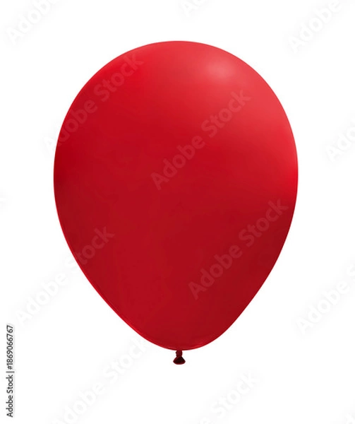 Obraz single red balloon isolated on white
