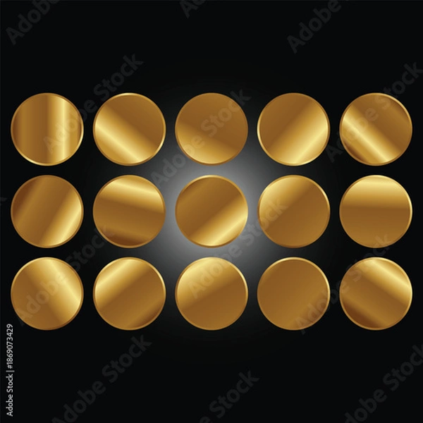 Obraz Gold background texture vector icon seamless pattern