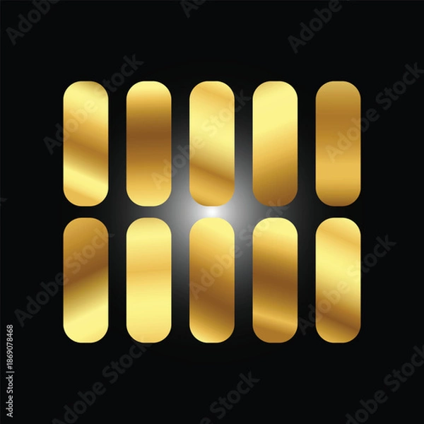 Obraz Gold background texture vector icon seamless pattern