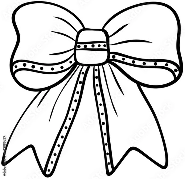 Obraz line ribbon bow