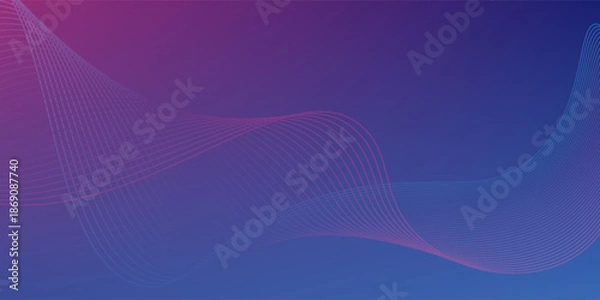 Obraz Abstract blue background with waves. EPS10