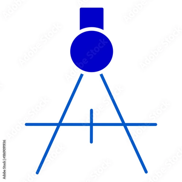 Obraz Compass drawing bold icon