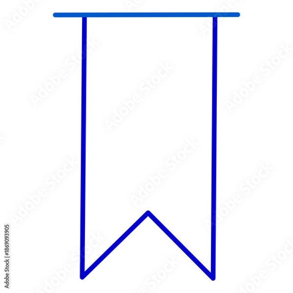 Obraz Outline bookmark ribbon icon