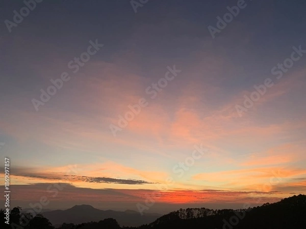 Obraz sunset in the mountains