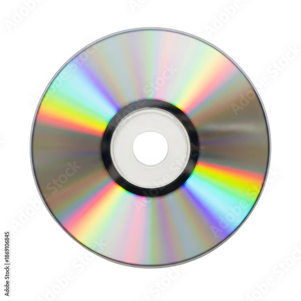 Obraz Iridescent cd disc isolated on transparent background