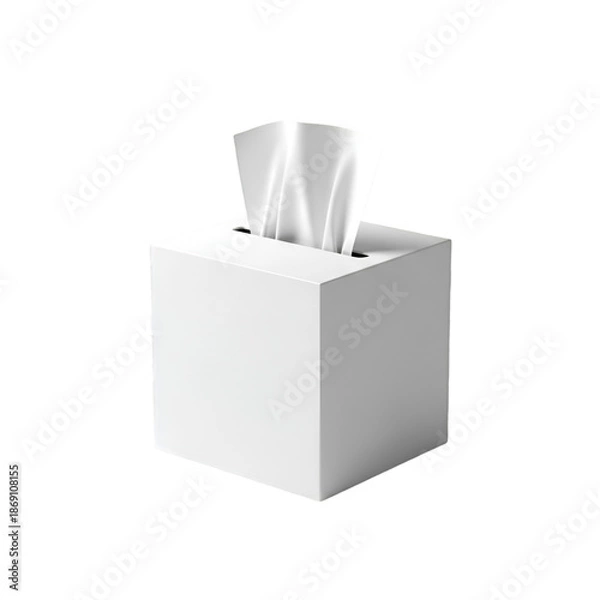 Obraz White tissue box with tissue paper