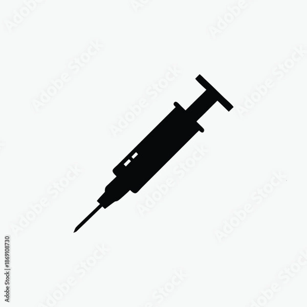 Obraz syringe icon silhoutte vector style template