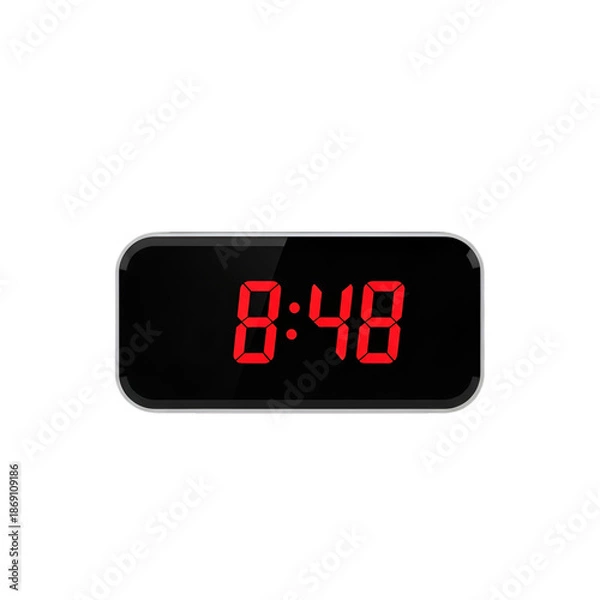 Obraz Digital clock showing 8:48 on black background