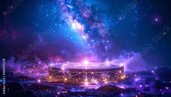 Obraz 占いチャンネル向け神秘的な星空背景素材