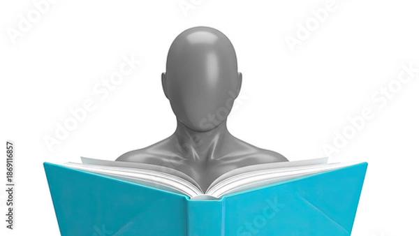 Obraz Mannequin Reading an Open Book