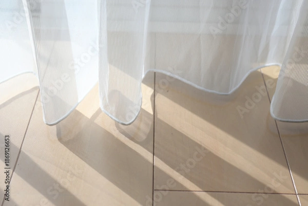 Obraz レースのカーテン　窓辺