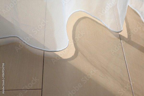 Obraz レースのカーテン　窓辺