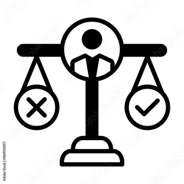 Obraz Ethics Icon Mixed Style Vector Illustration