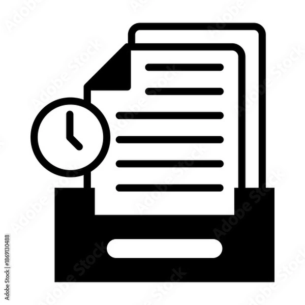 Obraz Draft Icon Mixed Style Vector Illustration