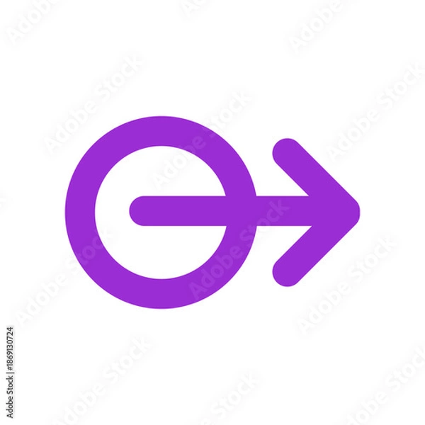 Obraz PURPLE LINE CIRCLE BULLET POINT