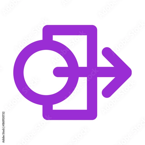 Obraz PURPLE LINE CIRCLE BULLET POINT