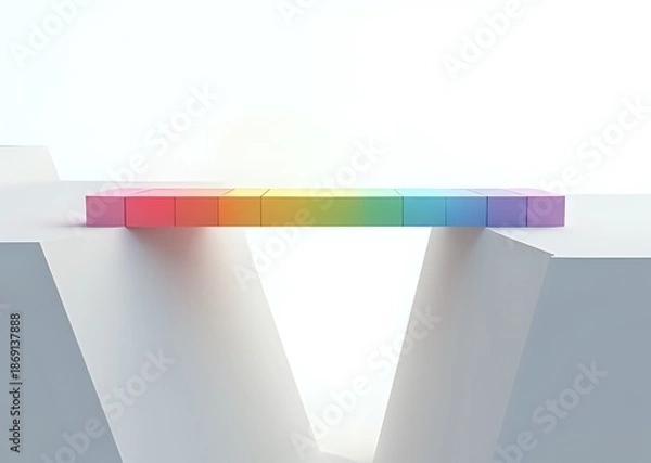 Obraz Rainbow Bridge Over a Chasm