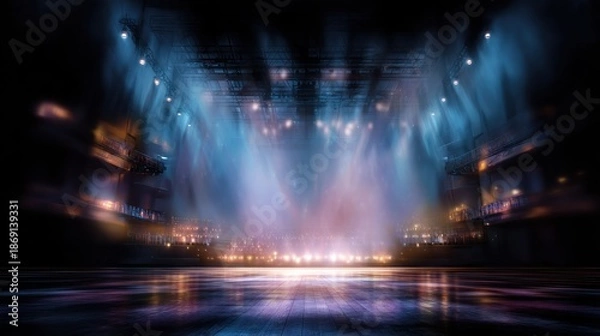Obraz Empty stage spotlight scene