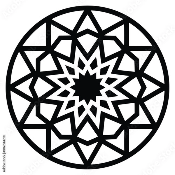 Obraz islamic pattern circle design