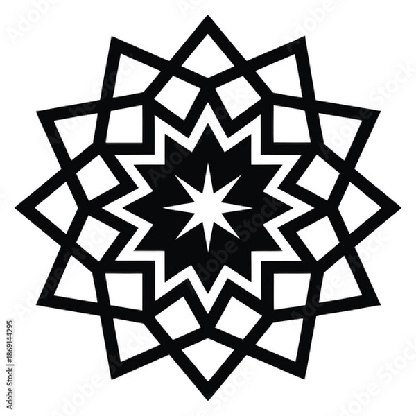 Obraz islamic pattern eid background on white background
