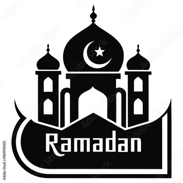 Obraz ramadan kareem logo vector on white background