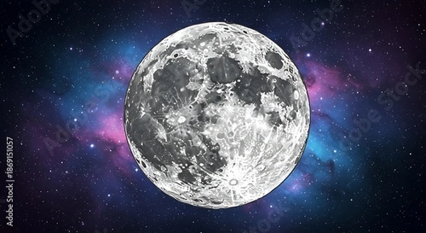 Obraz 宇宙の息吹、満月