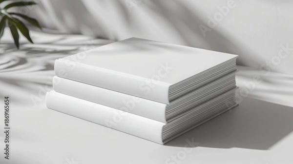 Obraz Softcover Book Mockup Stacked Perspective