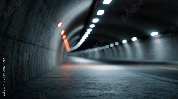 Obraz Tunnel interior night