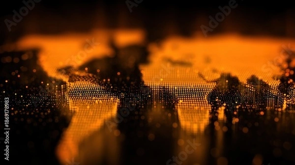 Obraz Global data visualization