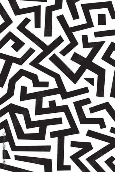 Obraz abstract random tribal shapes background
