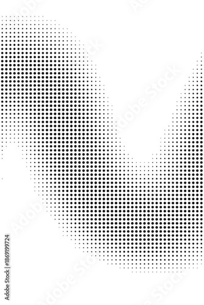 Fototapeta Wavy gradient halftone dots pattern texture background
