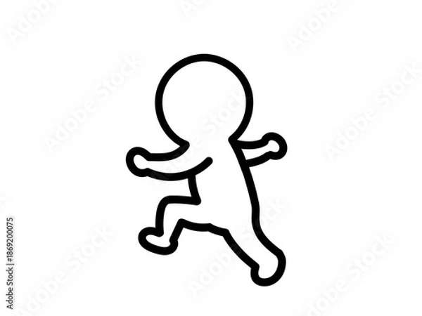 Obraz スキップする人