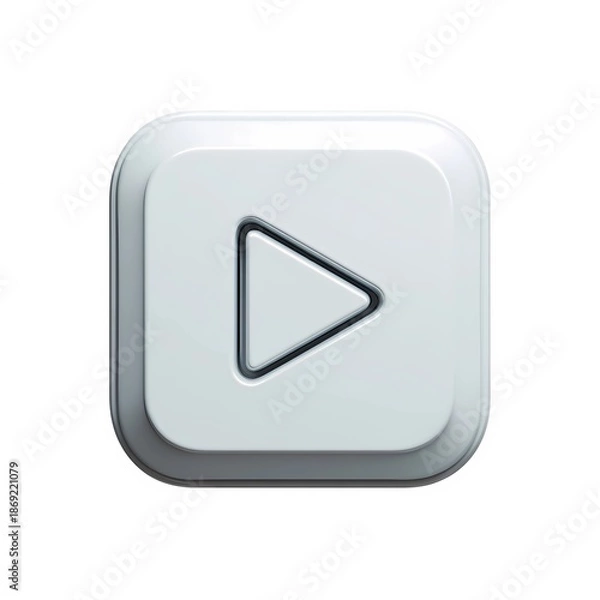 Obraz Digital start button in vector style, representing activation point in software or tech systems