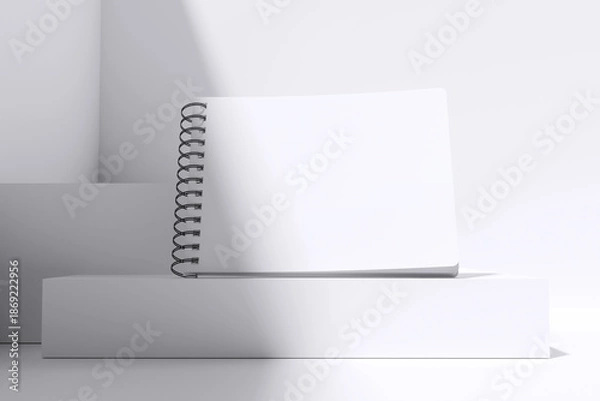 Fototapeta Realistic landscape notebook blank