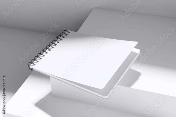 Fototapeta Realistic landscape notebook blank