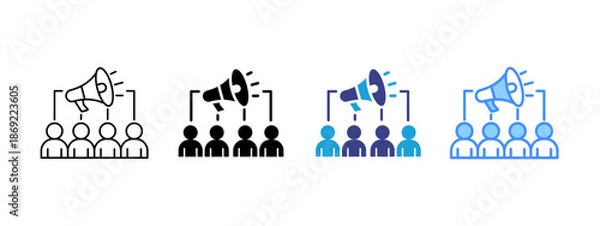 Obraz Public Relations icon set multiple style collection