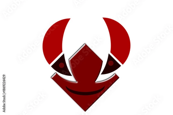 Obraz demon evil logo flat modern