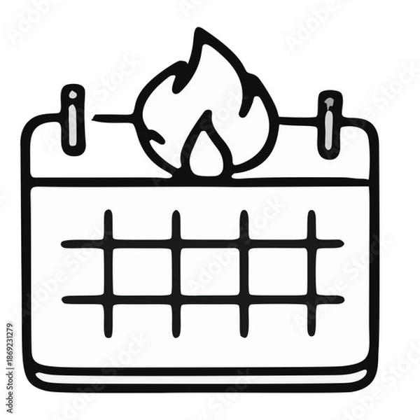 Obraz calendar icon vector illustration