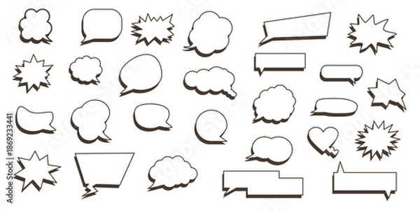 Obraz Comic Speech Bubble icons set 