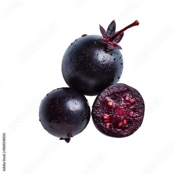 Obraz red currant isolated on white