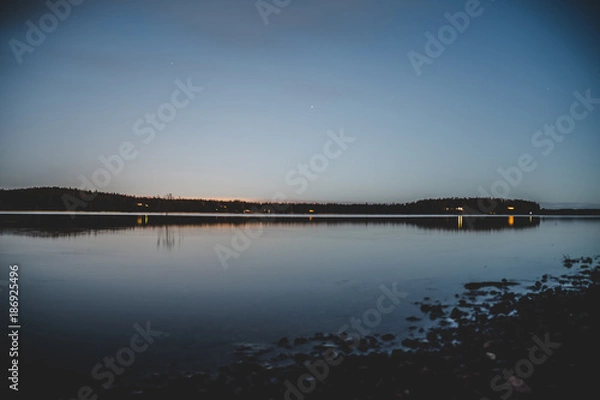 Obraz Christmas eve sunset