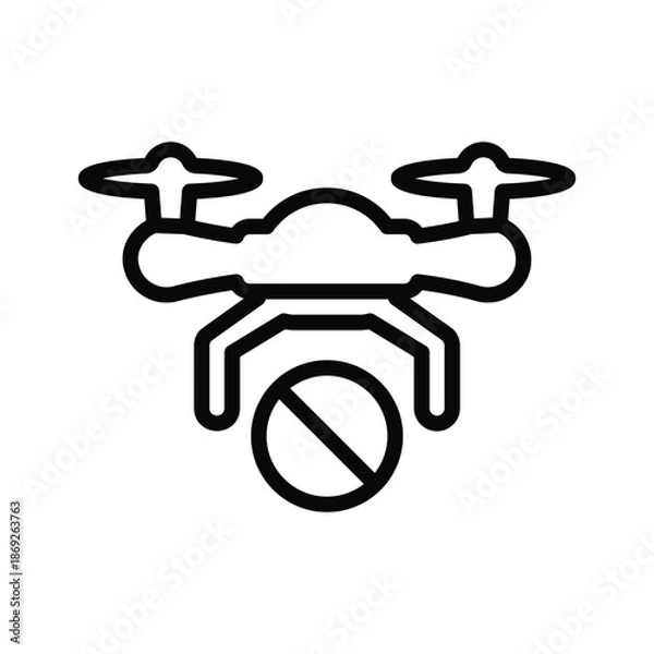 Obraz Drone forbidden icon