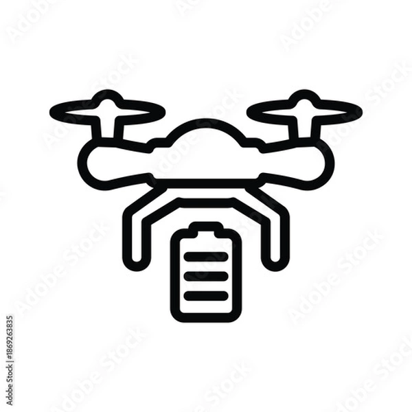 Obraz Drone full battery icon